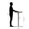 Bestar Upstand 24” x 48” Standing Desk in Antigua - 175859-000052