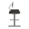 Bestar Upstand 48W x 24D Standing Desk with Dual Monitor Arm in Deep Grey - 175860-000032