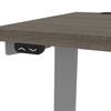 Bestar Upstand 48W x 24D Standing Desk with Dual Monitor Arm in Bark Grey - 175860-000047 