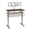 Bestar Upstand 48W x 24D Standing Desk with Dual Monitor Arm in Antigua - 175860-000052