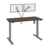 Bestar Upstand 48W x 24D Standing Desk with Dual Monitor Arm in Antigua - 175860-000052