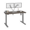 Bestar Upstand 48W x 24D Standing Desk with Dual Monitor Arm in Antigua - 175860-000052