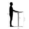 Bestar Upstand 30” x 60” Standing Desk in Deep Grey - 175869-000032
