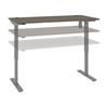Bestar Upstand 30” x 60” Standing Desk in Bark Grey - 175869-000047