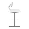 Bestar Upstand 60W x 30D Standing Desk with Dual Monitor Arm in White - 175870-000017