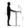 Bestar Upstand 60W x 30D Standing Desk with Dual Monitor Arm in Deep Grey - 175870-000032