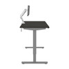 Bestar Upstand 60W x 30D Standing Desk with Dual Monitor Arm in Deep Grey - 175870-000032