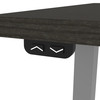 Bestar Upstand 60W x 30D Standing Desk with Dual Monitor Arm in Deep Grey - 175870-000032