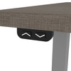 Bestar Upstand 60W x 30D Standing Desk with Dual Monitor Arm in Bark Grey - 175870-000047