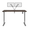 Bestar Upstand 60W x 30D Standing Desk with Dual Monitor Arm in Antigua - 175870-000052