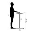 Bestar Upstand 30” x 72” Standing Desk in White - 175879-000017