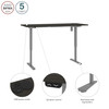 Bestar Upstand 30” x 72” Standing Desk in Deep Grey - 175879-000032