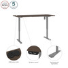 Bestar Upstand 30” x 72” Standing Desk in Antigua - 175879-000052
