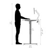Bestar Upstand 72W x 30D Standing Desk with Dual Monitor Arm in White - 175880-000017