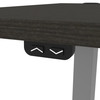 Bestar Upstand 72W x 30D Standing Desk with Dual Monitor Arm in Deep Grey - 175880-000032