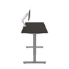 Bestar Upstand 72W x 30D Standing Desk with Dual Monitor Arm in Deep Grey - 175880-000032