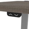 Bestar Upstand 72W x 30D Standing Desk with Dual Monitor Arm in Bark Grey - 175880-000047