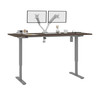 Bestar Upstand 72W x 30D Standing Desk with Dual Monitor Arm in Antigua - 175880-000052
