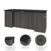 Bestar Norma 71W Desk Shell in Black & Bark Gray - 181400-000018