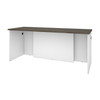 Bestar Norma 71W Desk Shell in Walnut Grey & White - 181400-000035