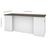 Bestar Norma 71W Desk Shell in Walnut Grey & White - 181400-000035