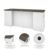 Bestar Norma 71W Desk Shell in Walnut Grey & White - 181400-000035