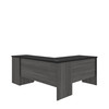 Bestar Norma 71W L-Shaped Desk in Black & Bark Gray - 181420-000018