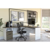 Bestar Norma 71W L-Shaped Desk in Walnut Grey & White - 181420-000035