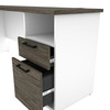 Bestar Norma 71W L-Shaped Desk in Walnut Grey & White - 181420-000035
