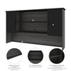 Bestar Norma 71W Hutch in Black & Bark Gray - 181520-000018