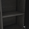 Bestar Norma 71W Hutch in Black & Bark Gray - 181520-000018