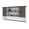 Bestar Norma 71W Hutch in Walnut Grey & White - 181520-000035