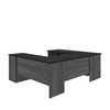 Bestar Norma 71W U or L-Shaped Desk in Black & Bark Gray - 181851-000018