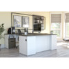 Bestar Norma 71W U or L-Shaped Desk in Walnut Grey & White - 181851-000035