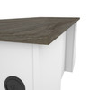 Bestar Norma 71W U or L-Shaped Desk in Walnut Grey & White - 181851-000035
