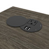 Bestar Norma 71W U or L-Shaped Desk in Walnut Grey & White - 181851-000035