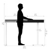 Bestar Viva 72W L-Shaped Standing Desk in Black & White - 19420-18