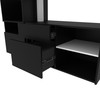 Bestar Viva Two 72W L-Shaped Standing Desks with Dual Monitor Arms and Storage in Black - 19854-18