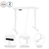 Bestar Viva 48W x 24D Electric Standing Desk in White - 19857-000017