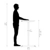 Bestar Viva 48W x 24D Electric Standing Desk in White - 19857-000017