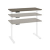 Bestar Viva 48W x 24D Electric Standing Desk in Walnut Grey - 19857-000035