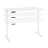 Bestar Viva 60W x 30D Electric Standing Desk in White - 19867-000017
