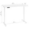 Bestar Viva 60W x 30D Electric Standing Desk in White - 19867-000017