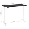 Bestar Viva 60W x 30D Electric Standing Desk in Black - 19867-000018