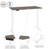 Bestar Viva 60W x 30D Electric Standing Desk in Walnut Grey - 19867-000035