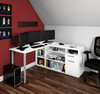Bestar Solay 60W L-Shaped Desk in white - 29420-17