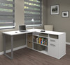 Bestar Solay 60W L-Shaped Desk in white - 29420-17