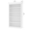 Bestar Universel 36W Bookcase in White - 44700-17