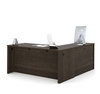 Bestar Embassy 66W L-Shaped Desk with Pedestal in Dark Chocolate - 60852-79