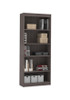 Bestar Universal 30W Standard Bookcase in white Bark Gray- 65715-000047